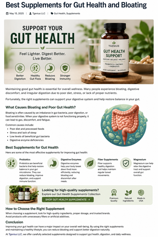 Best Supplements for Gut Health and Bloating