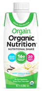 Organic Nutrition Shake Sweet Vanilla Bean Single Serving Pack